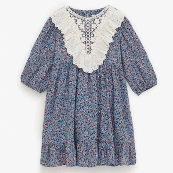 Zara Other - Zara girls lace bib floral dress size 8